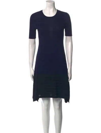 Pre-owned Opening Ceremony Crew Neck Mini Dress In Blue