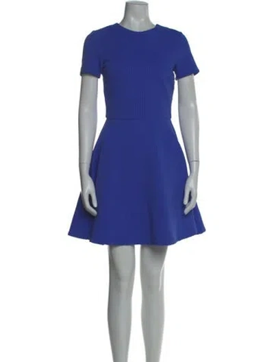 Pre-owned Opening Ceremony Crew Neck Mini Dress In Blue