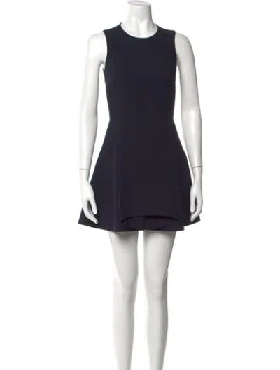 Pre-owned Opening Ceremony Crew Neck Mini Dress In Blue