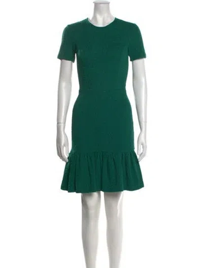 Pre-owned Opening Ceremony Crew Neck Mini Dress In Green