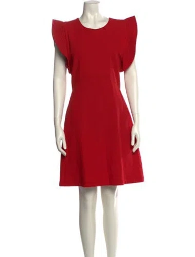 Pre-owned Opening Ceremony Crew Neck Mini Dress In Red