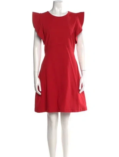 Pre-owned Opening Ceremony Crew Neck Mini Dress In Red