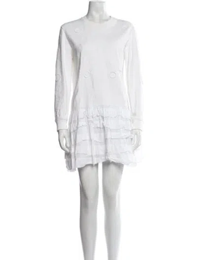 Pre-owned Opening Ceremony Crew Neck Mini Dress In White