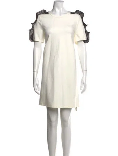 Pre-owned Opening Ceremony Crew Neck Mini Dress In White