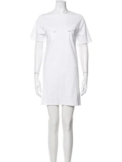 Pre-owned Opening Ceremony Crew Neck Mini Dress In White