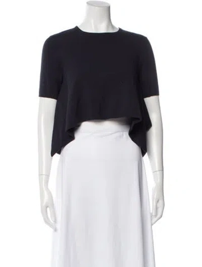 Pre-owned Opening Ceremony Crew Neck Short Sleeve Crop Top In Gray