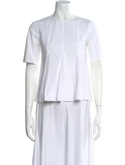 Pre-owned Opening Ceremony Crew Neck Short Sleeve Top In White