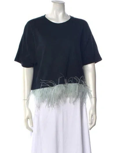 Pre-owned Opening Ceremony Crew Neck Short Sleeve T-shirt In Blue