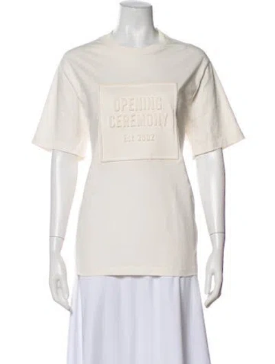 Pre-owned Opening Ceremony Crew Neck Short Sleeve T-shirt In Neutral