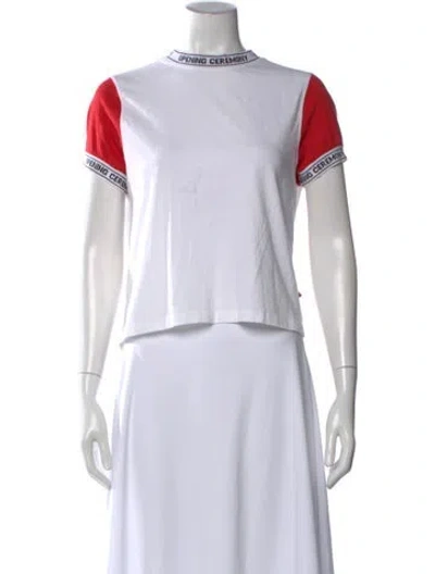 Pre-owned Opening Ceremony Crew Neck Short Sleeve T-shirt In White