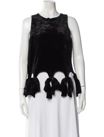 Pre-owned Opening Ceremony Crew Neck Sleeveless Top In Black