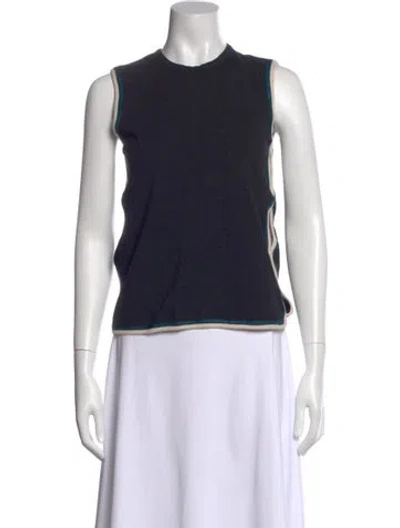 Pre-owned Opening Ceremony Crew Neck Sleeveless Top In Black