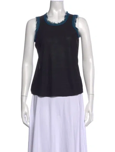 Pre-owned Opening Ceremony Crew Neck Sleeveless Top In Black