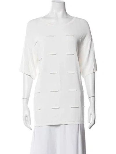 Pre-owned Opening Ceremony Crew Neck Sweater In White