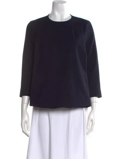 Pre-owned Opening Ceremony Crew Neck Three-quarter Sleeve Top In Blue