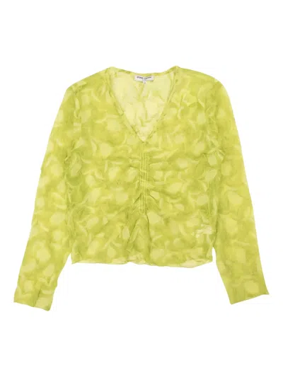 OPENING CEREMONY CRINKLE-EFFECT LONG-SLEEVE BLOUSE