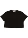Opening Ceremony Black Blank Oc Cropped Short Sleeve T-shirt In Black