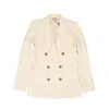 Opening Ceremony Eggshell White Double-breasted Blazer In Beige
