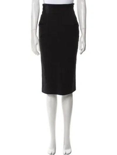 Pre-owned Opening Ceremony Embroidered Accent Knee-length Skirt In Black