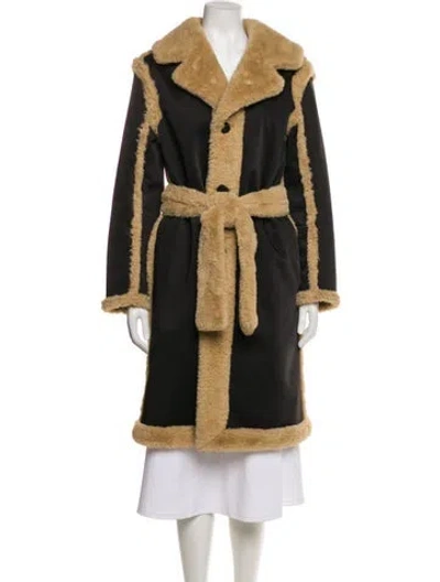 Pre-owned Opening Ceremony Faux Fur Faux Fur Coat In Black