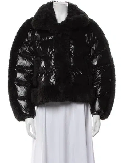 Pre-owned Opening Ceremony Faux Fur Jacket In Black