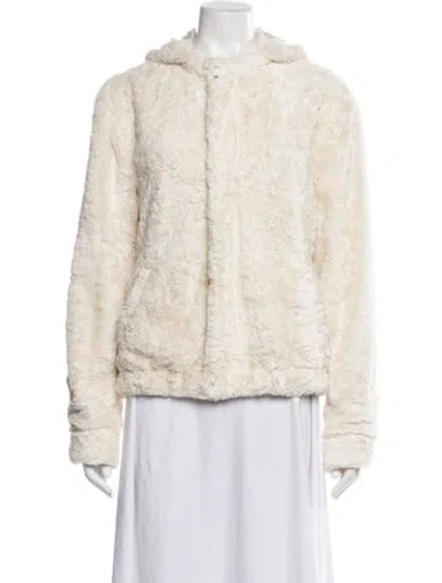 Pre-owned Opening Ceremony Faux Fur Jacket In Neutrals