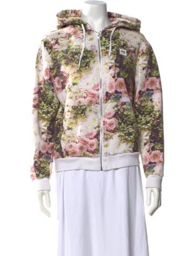 Pre-owned Opening Ceremony Floral Print Crew Neck Hoodie In Multicolor