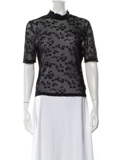 Pre-owned Opening Ceremony Floral Print Crew Neck Top In White