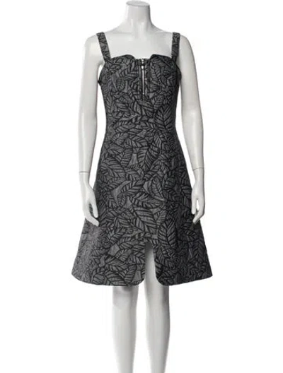 Pre-owned Opening Ceremony Floral Print Knee-length Dress In Gray