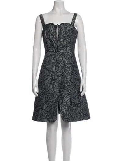 Pre-owned Opening Ceremony Floral Print Knee-length Dress In Grey