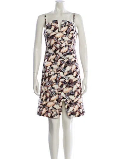 Pre-owned Opening Ceremony Floral Print Knee-length Dress In Neutral