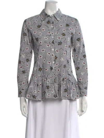 Pre-owned Opening Ceremony Floral Print Long Sleeve Top In Multi