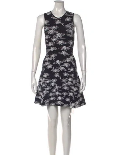Pre-owned Opening Ceremony Floral Print Mini Dress W/ Tags In Black