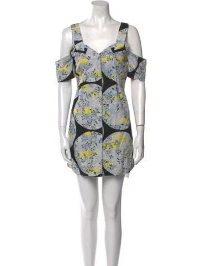 Pre-owned Opening Ceremony Floral Print Mini Dress W/ Tags In White