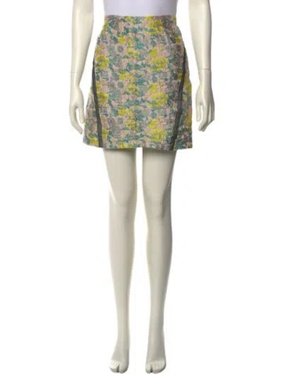 Pre-owned Opening Ceremony Floral Print Mini Skirt In Multi