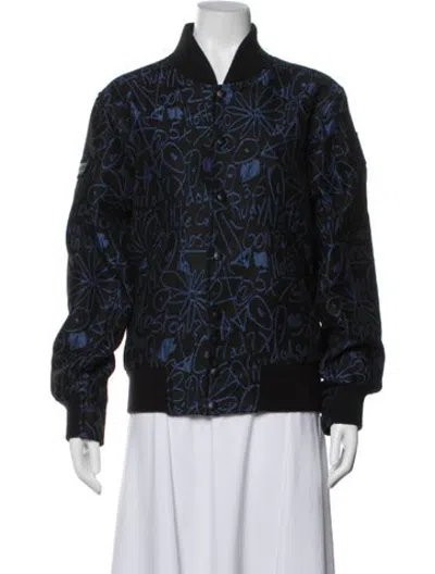 Pre-owned Opening Ceremony Graphic Print Bomber Jacket In Blue