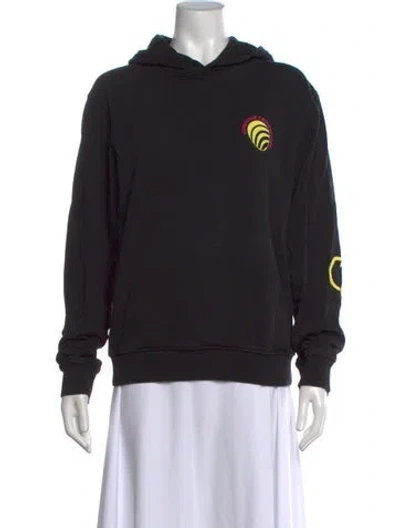 Pre-owned Opening Ceremony Graphic Print Crew Neck Hoodie In Black