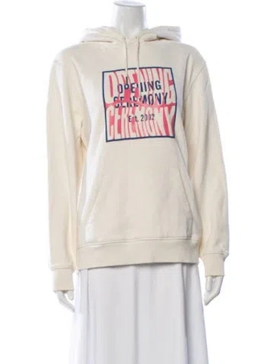 Pre-owned Opening Ceremony Graphic Print Crew Neck Hoodie In Neutral