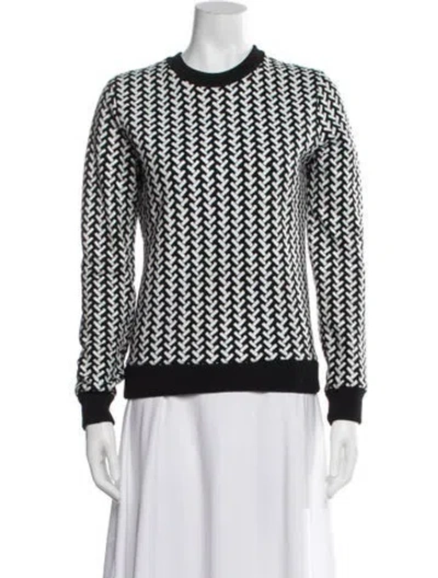 Pre-owned Opening Ceremony Graphic Print Crew Neck Sweater In Black