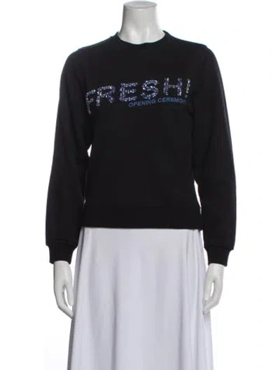 Pre-owned Opening Ceremony Graphic Print Crew Neck Sweater In Blue