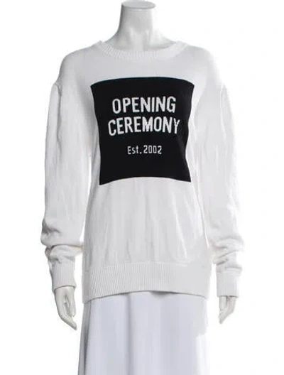 Pre-owned Opening Ceremony Graphic Print Crew Neck Sweater In Multicolor