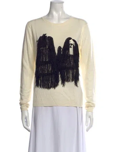 Pre-owned Opening Ceremony Graphic Print Crew Neck Sweater In Neutrals