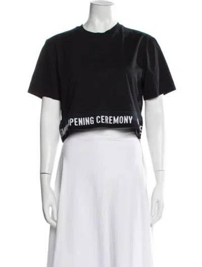 Pre-owned Opening Ceremony Graphic Print Crew Neck Sweater In White
