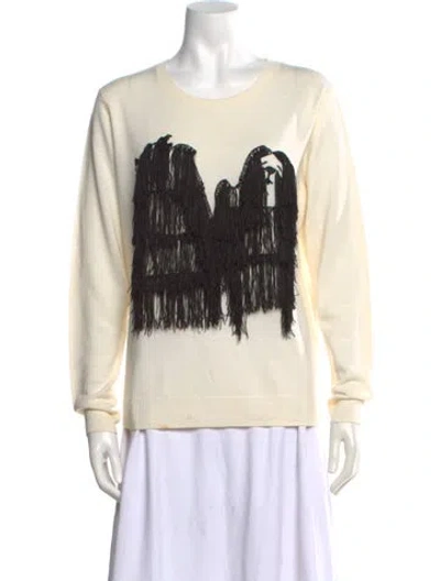 Pre-owned Opening Ceremony Graphic Print Crew Neck Sweater In White
