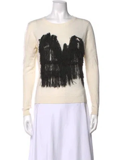 Pre-owned Opening Ceremony Graphic Print Crew Neck Sweater In White