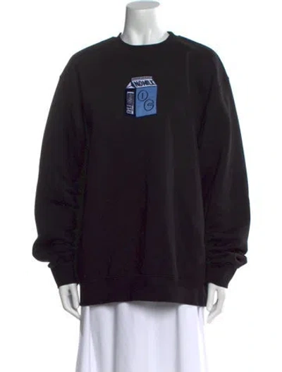 Pre-owned Opening Ceremony Graphic Print Crew Neck Sweatshirt In Black