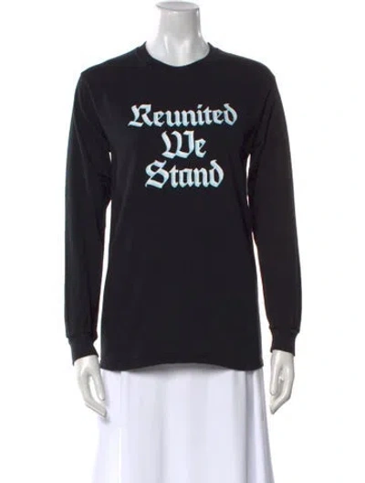Pre-owned Opening Ceremony Graphic Print Crew Neck Sweatshirt In Black