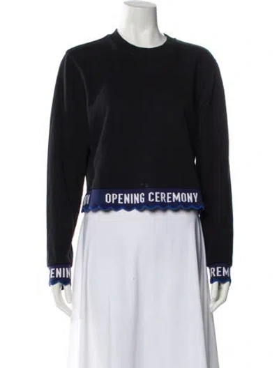 Pre-owned Opening Ceremony Graphic Print Crew Neck Sweatshirt In Black