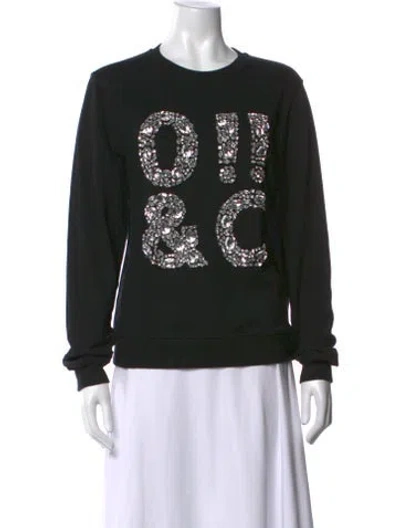 Pre-owned Opening Ceremony Graphic Print Crew Neck Sweatshirt In Black