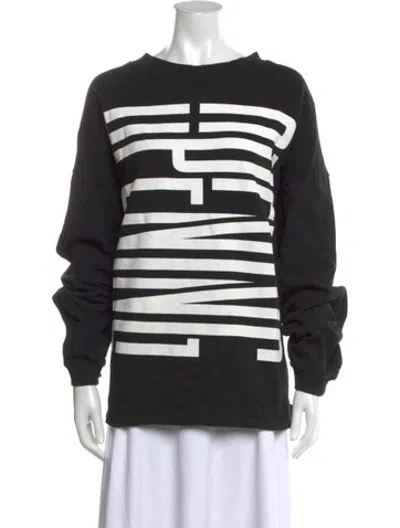 Pre-owned Opening Ceremony Graphic Print Crew Neck Sweatshirt In Black